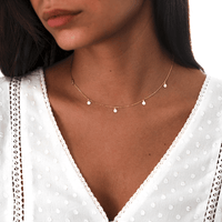 Aylin Necklace with Small Circles-Gold-State of Style