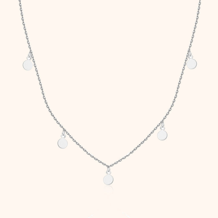 Aylin Necklace with Small Circles-Silver-State of Style