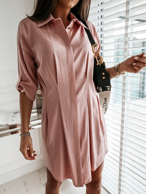 Aymee's Elegant Dress for Women-Pink-S-State of Style