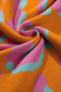 Ladies' Sweater With Colour Block Leopard Print And Round Neck - Liora