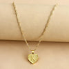 Gold Initial Heart Pendant Necklace - Amara