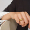 Selene Gold Rope Dome Ring