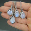 Retro Moonstone Necklace - Selene