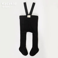 Baby Girls' and Boys' Knitted Trousers with High Waist-Black-0-12 months-State of Style