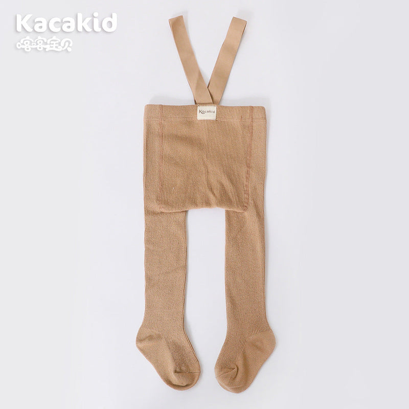 Baby Girls' and Boys' Knitted Trousers with High Waist-Khaki-0-12 months-State of Style