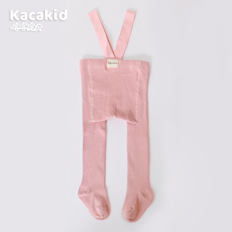 Baby Girls' and Boys' Knitted Trousers with High Waist-Pink-0-12 months-State of Style