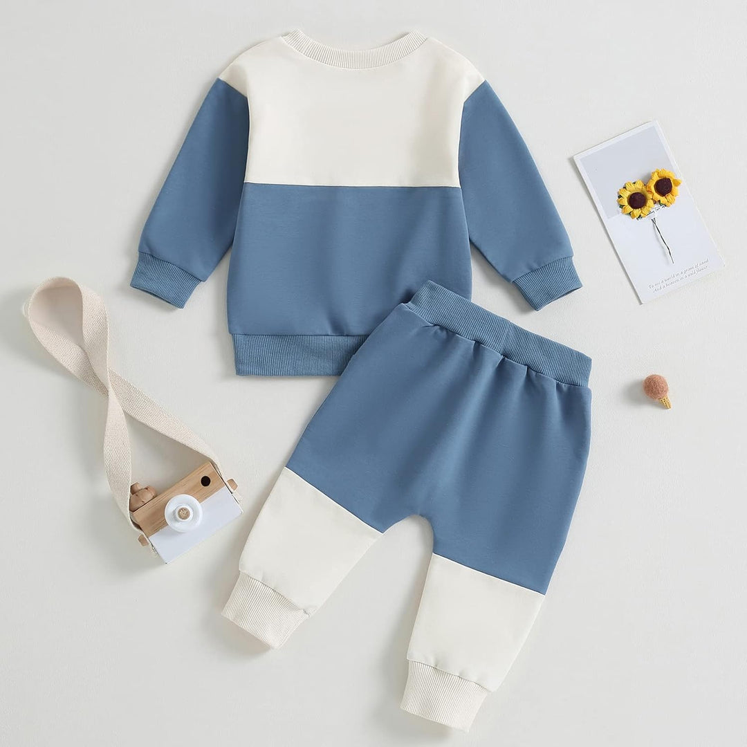 Baby Jogger Winter Set – Contrast Sweatshirt and Trousers-A-0-6 Months-State of Style