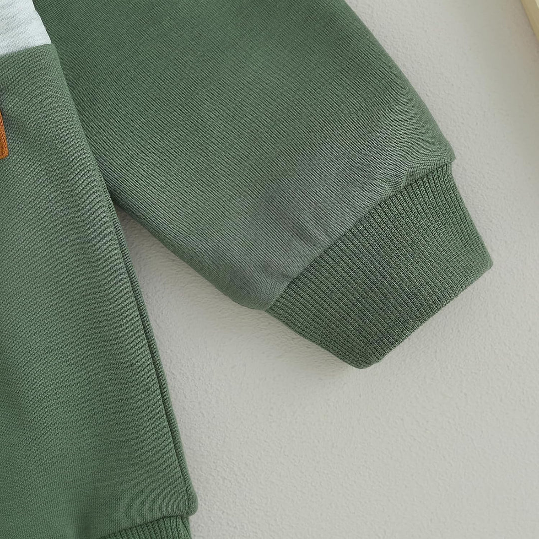 Baby Jogger Winter Set – Contrast Sweatshirt and Trousers-A-0-6 Months-State of Style