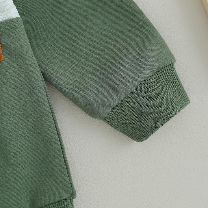 Baby Jogger Winter Set – Contrast Sweatshirt and Trousers-A-0-6 Months-State of Style