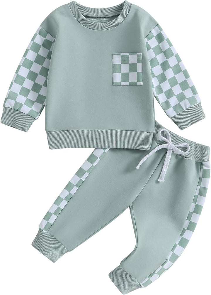 Baby Jogger Winter Set – Contrast Sweatshirt and Trousers-A-0-6 Months-State of Style