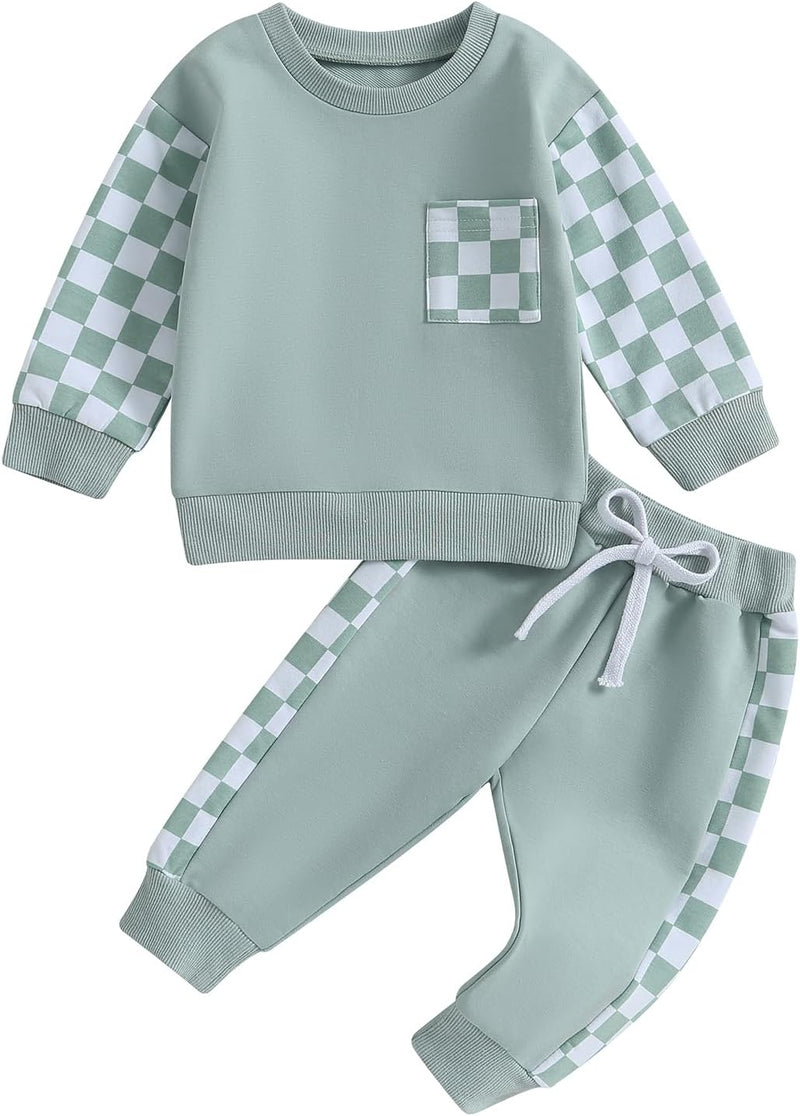 Baby Jogger Winter Set – Contrast Sweatshirt and Trousers-A-0-6 Months-State of Style