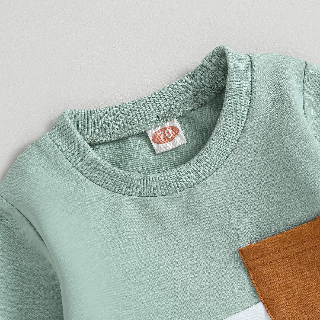 Baby Jogger Winter Set – Contrast Sweatshirt and Trousers-A-0-6 Months-State of Style