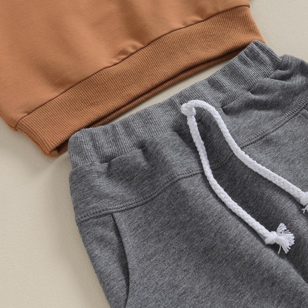 Baby Jogger Winter Set – Contrast Sweatshirt and Trousers-A-0-6 Months-State of Style