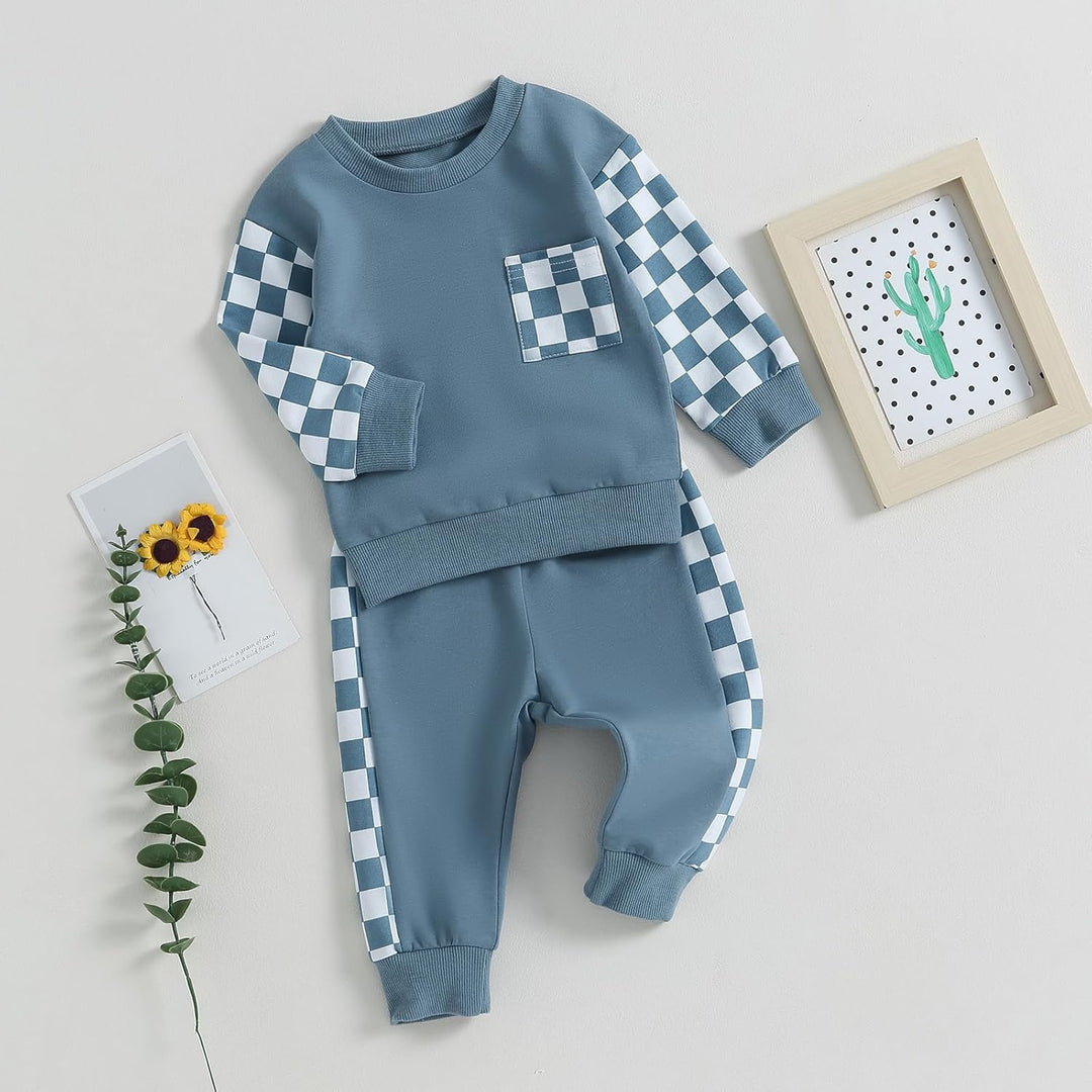 Baby Jogger Winter Set – Contrast Sweatshirt and Trousers-A-0-6 Months-State of Style