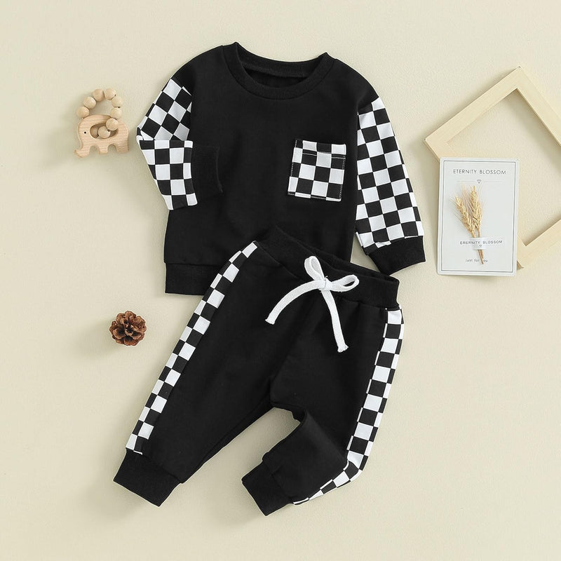 Baby Jogger Winter Set – Contrast Sweatshirt and Trousers-A-0-6 Months-State of Style