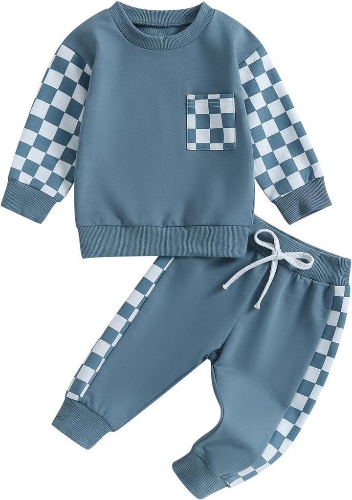 Baby Jogger Winter Set – Contrast Sweatshirt and Trousers-A-0-6 Months-State of Style