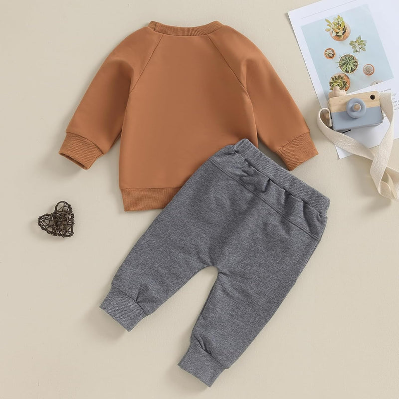 Baby Jogger Winter Set – Contrast Sweatshirt and Trousers-A-0-6 Months-State of Style