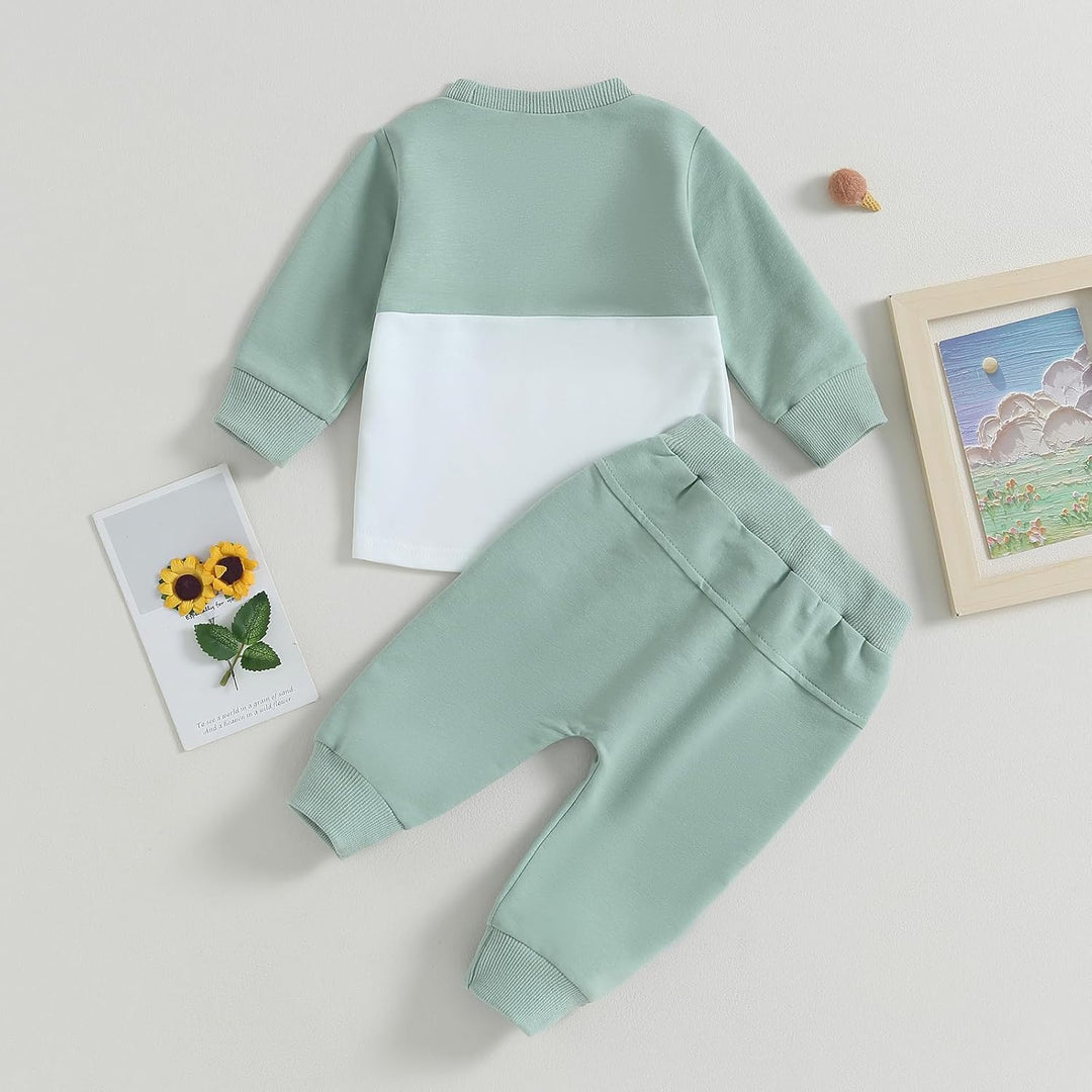 Baby Jogger Winter Set – Contrast Sweatshirt and Trousers-A-0-6 Months-State of Style