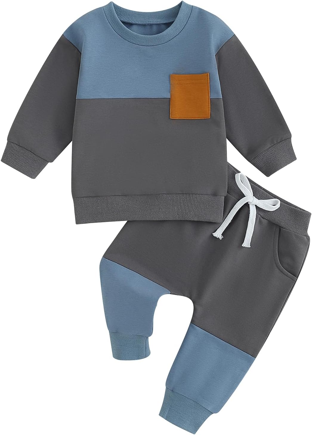 Baby Jogger Winter Set – Contrast Sweatshirt and Trousers-A-0-6 Months-State of Style