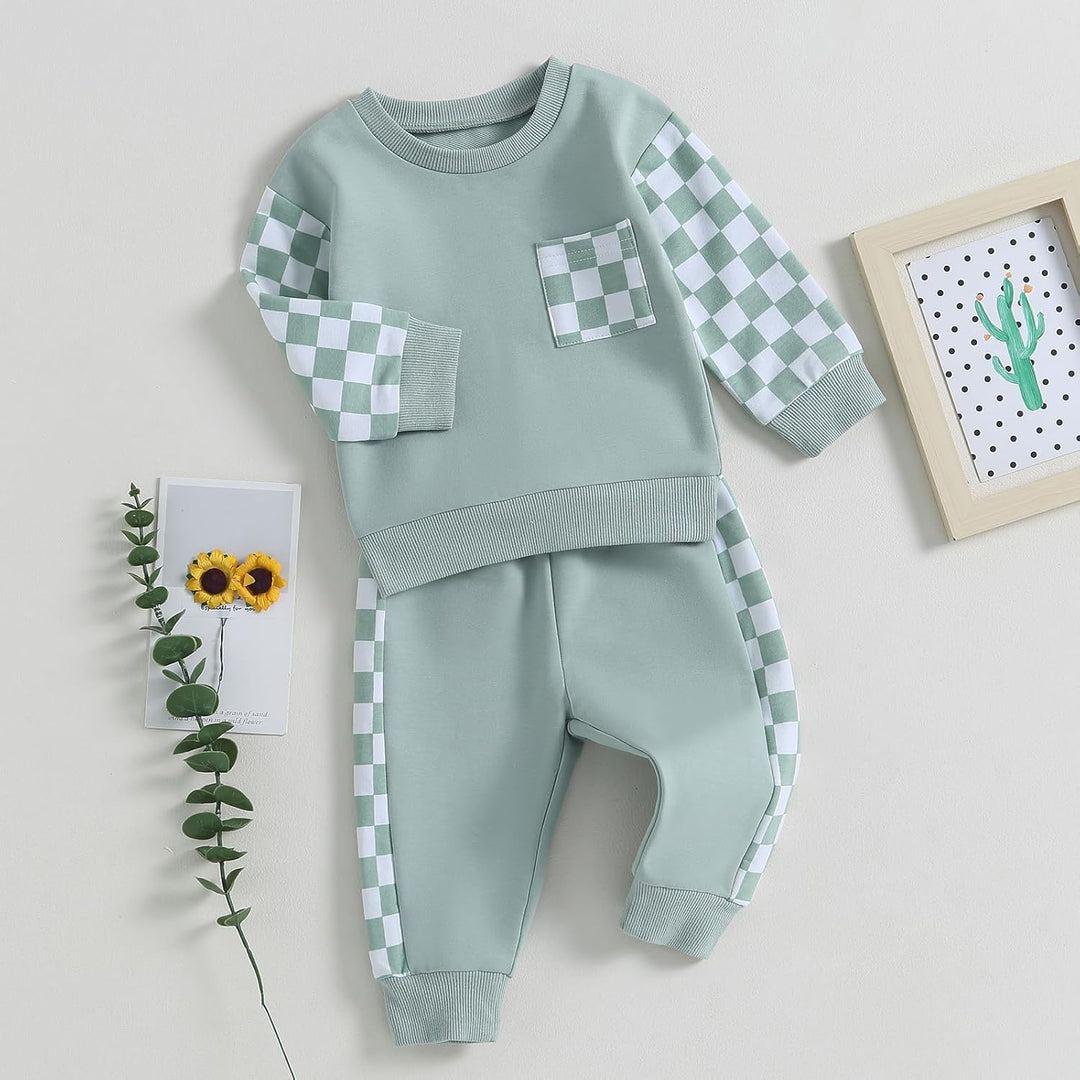 Baby Jogger Winter Set – Contrast Sweatshirt and Trousers-A-0-6 Months-State of Style