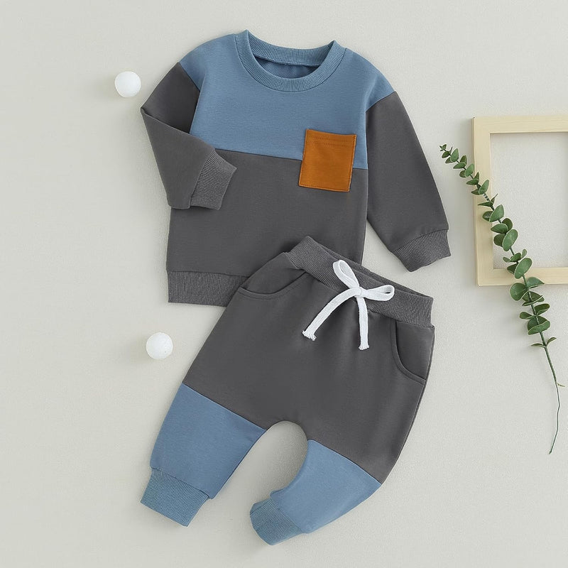 Baby Jogger Winter Set – Contrast Sweatshirt and Trousers-B-0-6 Months-State of Style