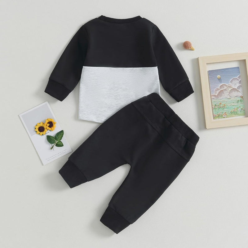 Baby Jogger Winter Set – Contrast Sweatshirt and Trousers-D-0-6 Months-State of Style
