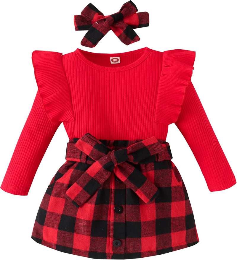 Baby Winter Set – Knitted Turtleneck and Dress Set-A-6-12 Months-State of Style