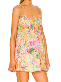 Backless Bohemian Mini Dress with Floral Print – Juliette-S-State of Style