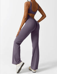 Backless jumpsuit with flared trousers – Liv-Dark blue-S-State of Style