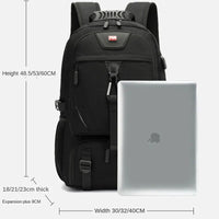 Backpack with USB connection and Large Capacity (50-80L) - UrbanTrail-Black-50L-State of Style