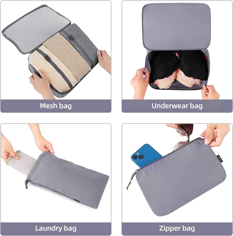 10-Piece Packing Cube Set – Space-Saving Travel Organiser Bags