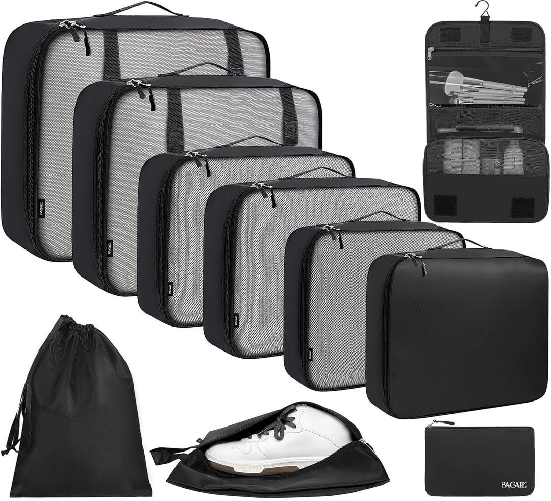 10-Piece Packing Cube Set – Space-Saving Travel Organiser Bags