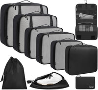 10-Piece Packing Cube Set – Space-Saving Travel Organiser Bags