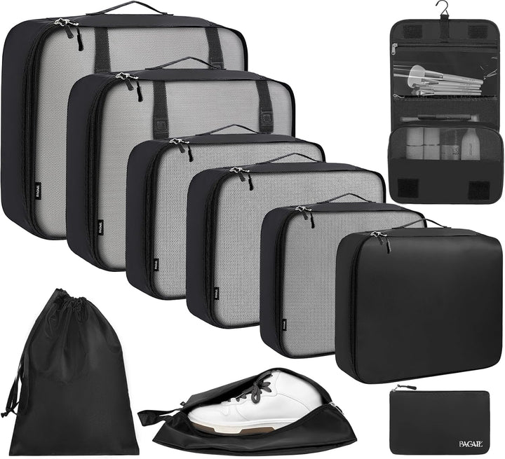 10-Piece Packing Cube Set – Space-Saving Travel Organiser Bags
