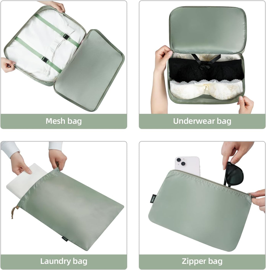 10-Piece Packing Cube Set – Space-Saving Travel Organiser Bags