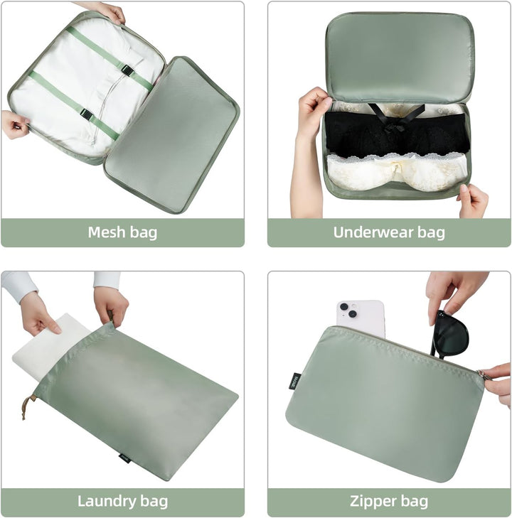 10-Piece Packing Cube Set – Space-Saving Travel Organiser Bags
