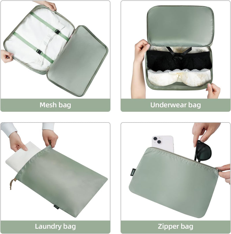 10-Piece Packing Cube Set – Space-Saving Travel Organiser Bags