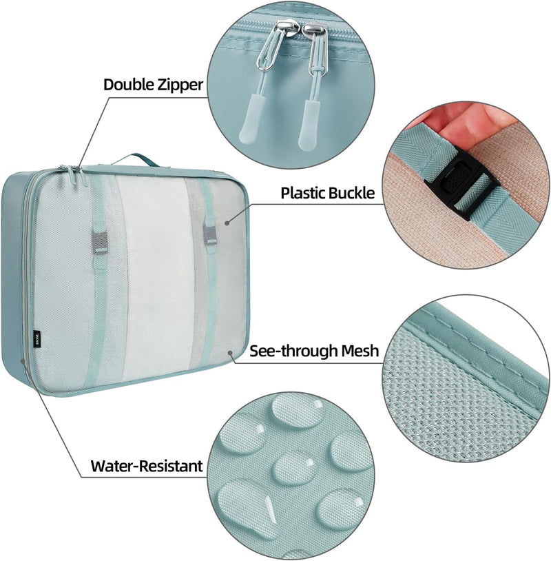 10-Piece Packing Cube Set – Space-Saving Travel Organiser Bags