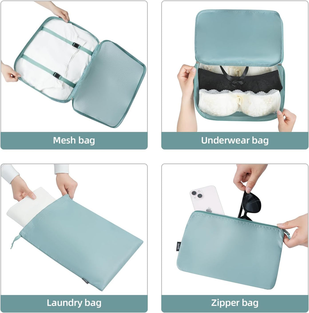 10-Piece Packing Cube Set – Space-Saving Travel Organiser Bags