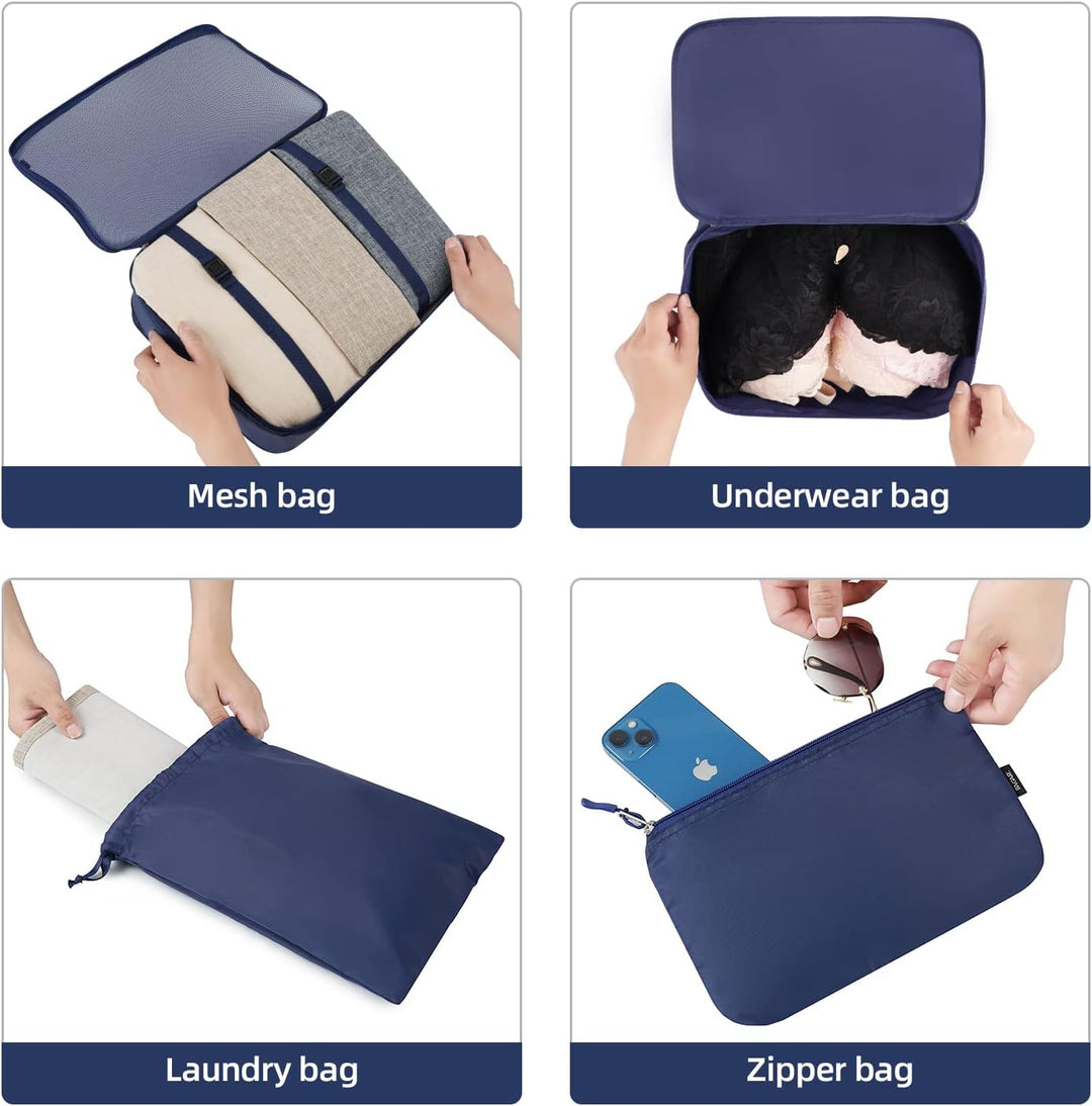 10-Piece Packing Cube Set – Space-Saving Travel Organiser Bags