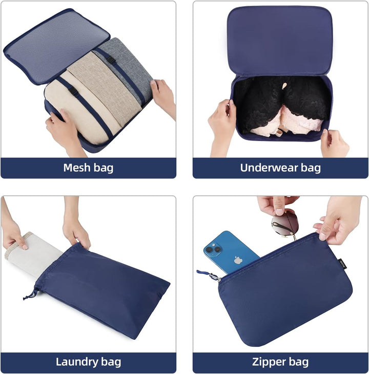10-Piece Packing Cube Set – Space-Saving Travel Organiser Bags
