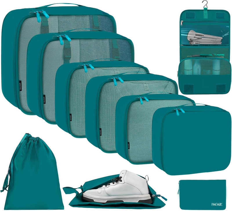 10-Piece Packing Cube Set – Space-Saving Travel Organiser Bags