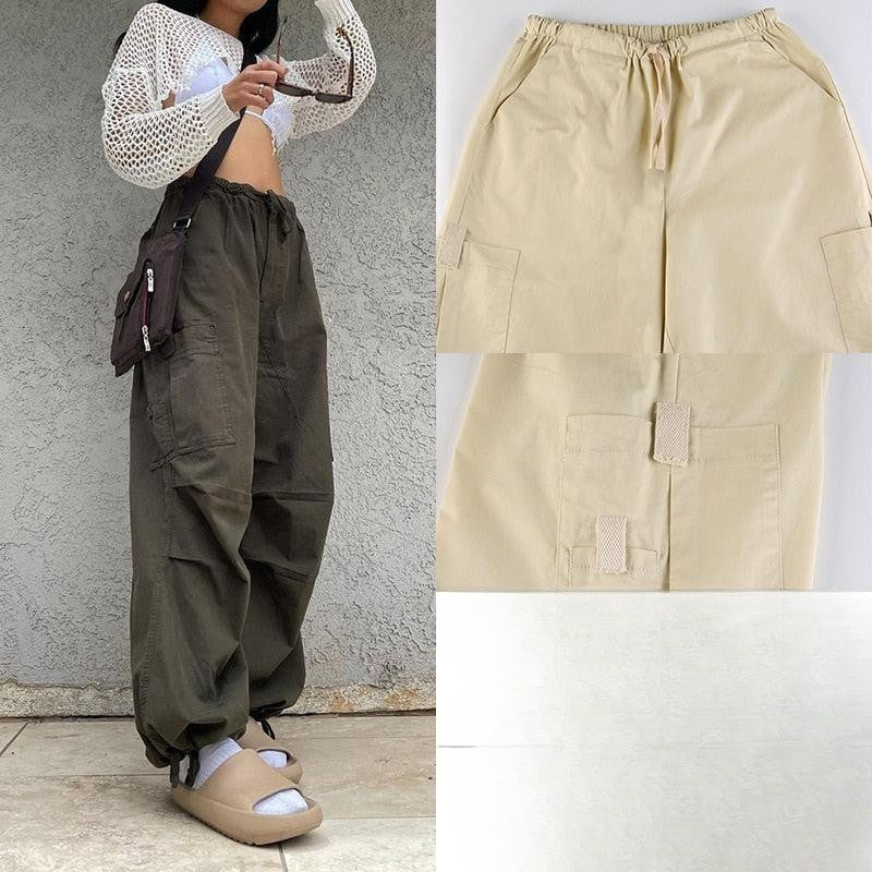 BagPants | Women's Wide-Leg Trousers-Army Green-S-State of Style