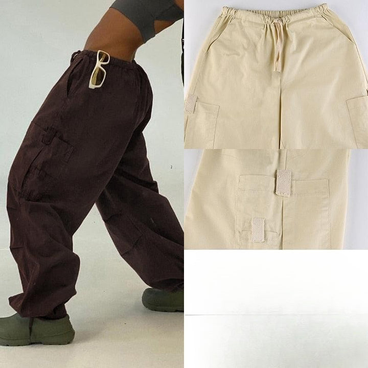 BagPants | Women's Wide-Leg Trousers-Brown 2-S-State of Style