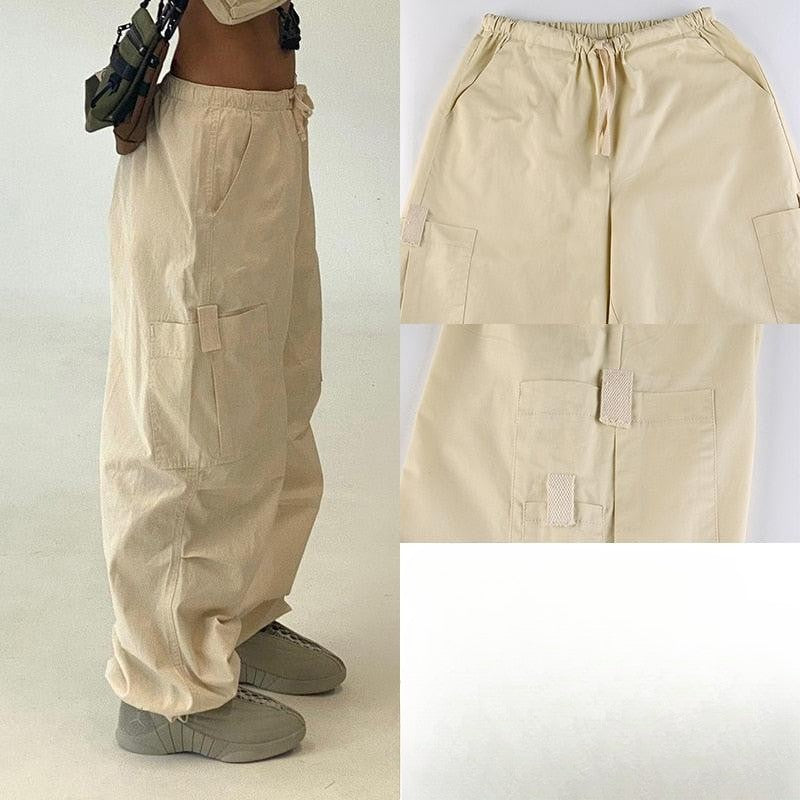 BagPants | Women's Wide-Leg Trousers-Khaki-S-State of Style