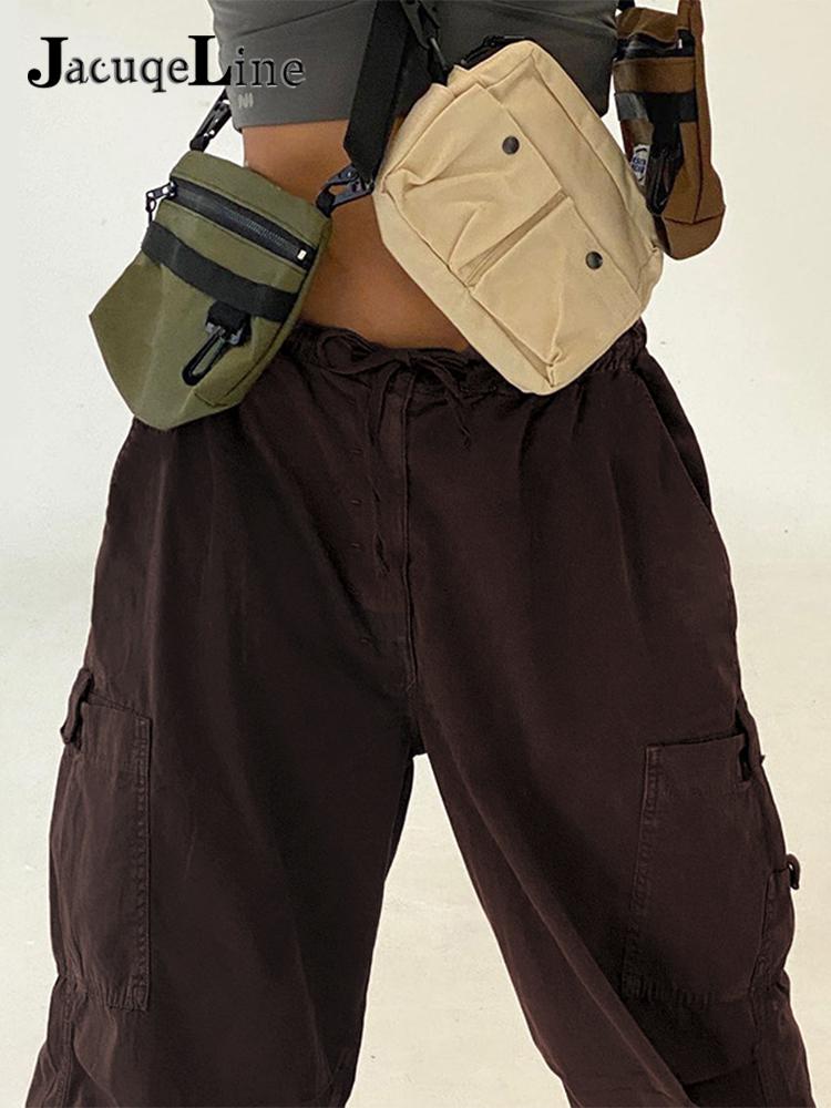 BagPants | Women's Wide-Leg Trousers-Khaki-S-State of Style