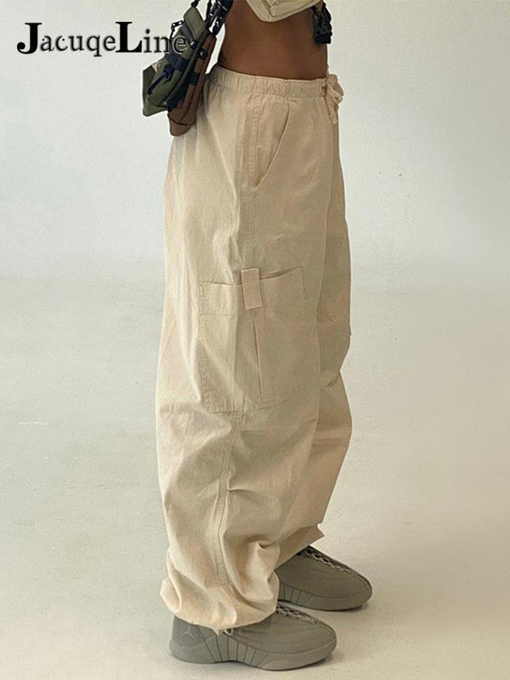 BagPants | Women's Wide-Leg Trousers-Khaki-S-State of Style