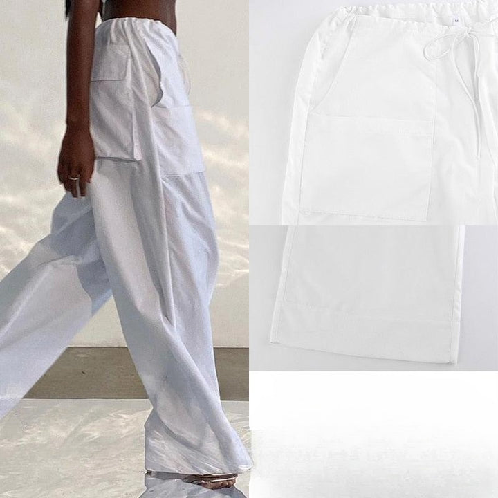 BagPants | Women's Wide-Leg Trousers-White-S-State of Style