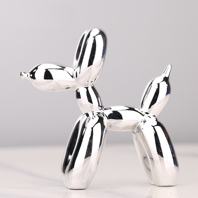 Balloon Dog Sculptures - BouncePup-Silver-State of Style