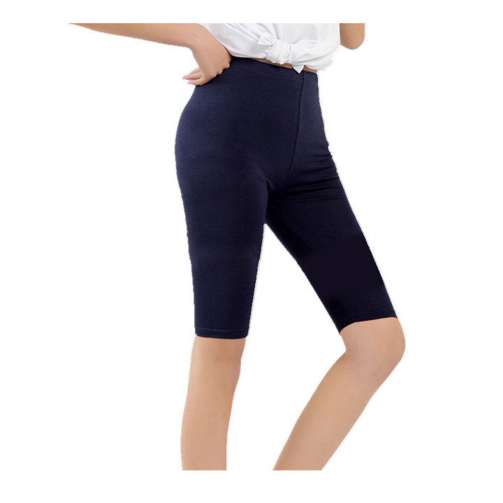 Bamboo Comfort Plus High-Waisted Leggings for Plus Sizes-Navy Blue-2XL-State of Style